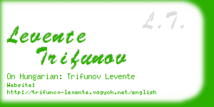 levente trifunov business card